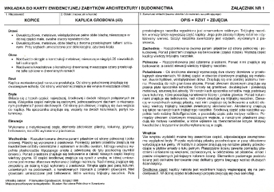 Karty ewidencyjne zabytkowego mauzoleum w Kopicach_5